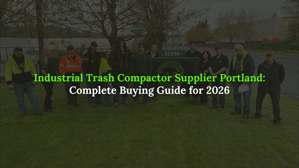 Industrial trash compactor supplier Portland
